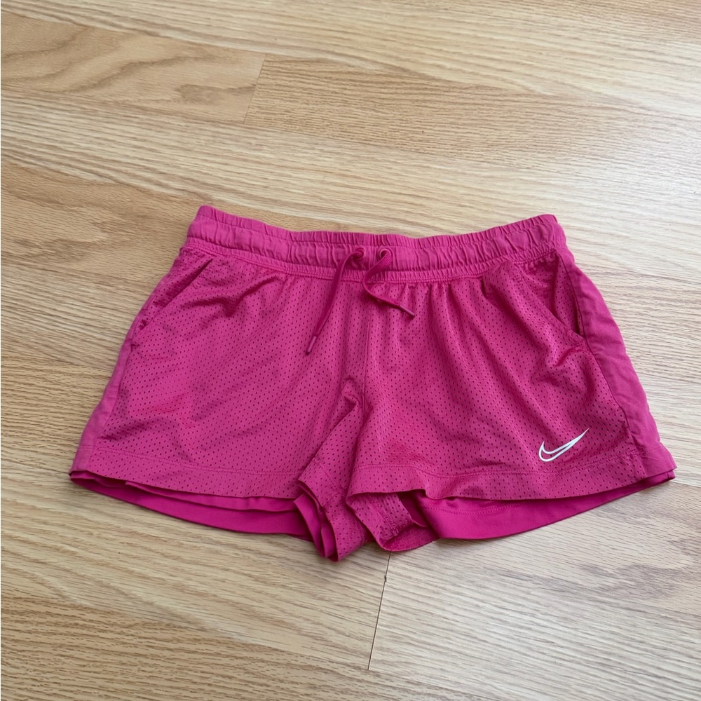 Nike Women's Pink Athletic Mesh Shorts
